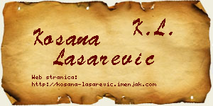 Kosana Lašarević vizit kartica